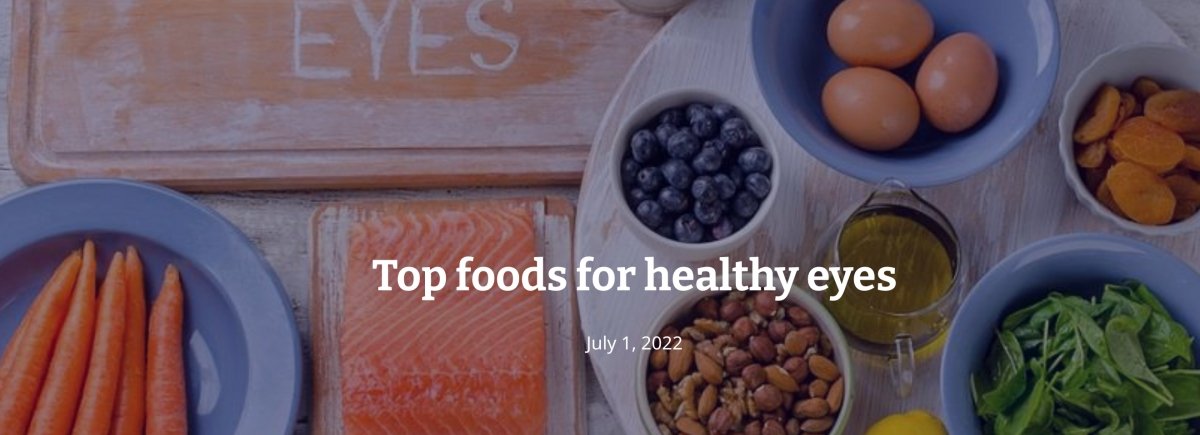 Top foods for healthy eyes